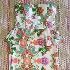 Love Culture Floral print peplum dress